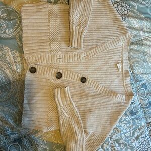 Aeropostale Beige Button-Up Cardigan